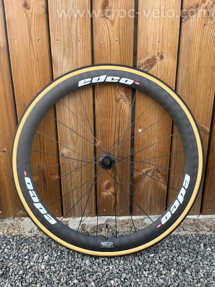 Roues carbone Edco Umbrial Light Disc 45 mm à boyaux, NEUVES (0 km), axes 12 mm, Centerlock - 4