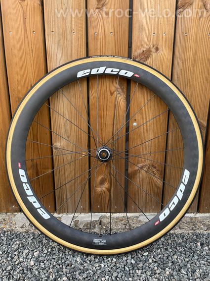 Roues carbone Edco Umbrial Light Disc 45 mm à boyaux, NEUVES (0 km), axes 12 mm, Centerlock - 5