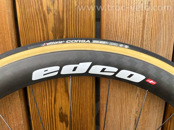 Roues carbone Edco Umbrial Light Disc 45 mm à boyaux, NEUVES (0 km), axes 12 mm, Centerlock - 6