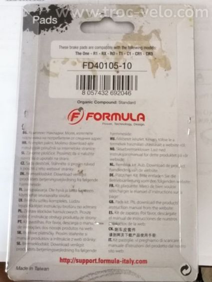Plaquettes de frein FORMULA The one Mega R1 RX R0 T1 C1 CR1 CR3 RO neuf - 2