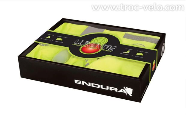 PACK ENDURA LUMINITE : Paire de Chaussettes + Couvre-Casque JAUNE FLUO - 1