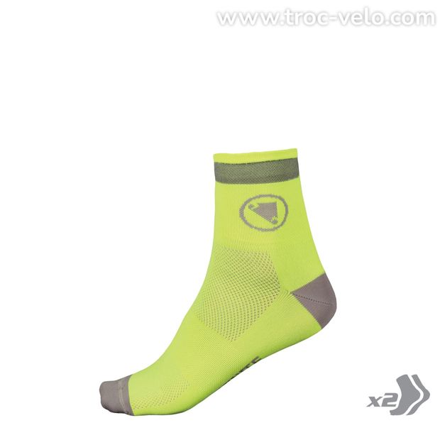 PACK ENDURA LUMINITE : Paire de Chaussettes + Couvre-Casque JAUNE FLUO - 4