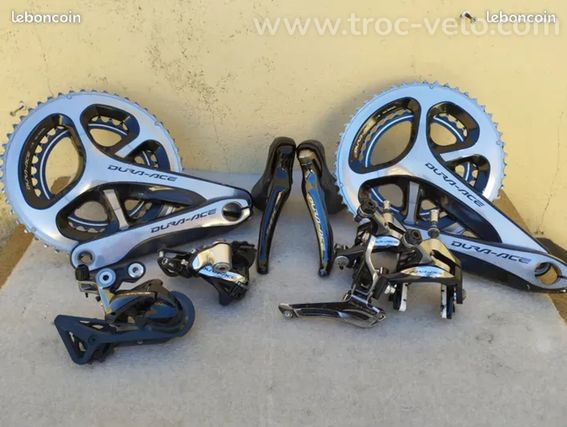 Groupe shimano dura ace 9000, manettes, pédalier...., vélo route course carbone - 2
