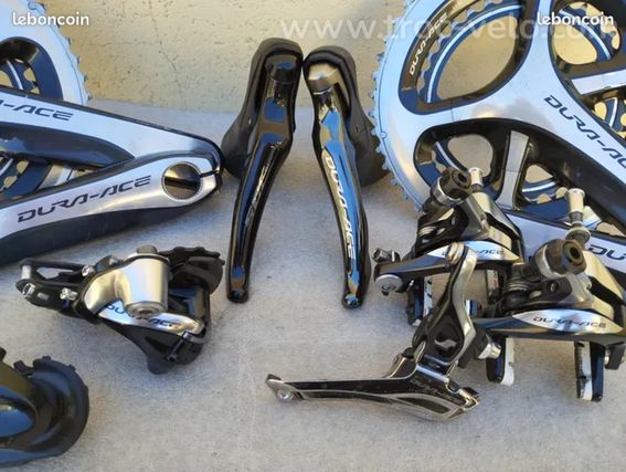 Groupe shimano dura ace 9000, manettes, pédalier...., vélo route course carbone - 4