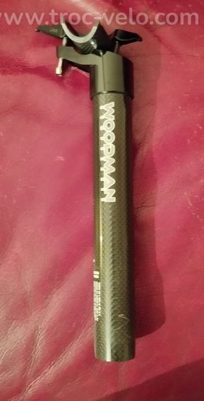 Tige de selle 31,6 carbon Woodman 130gr en Tbé