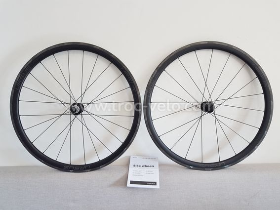 Roues neuves URSUS Miura TS37 UD Carbone à boyaux freinage patins Shimano HG