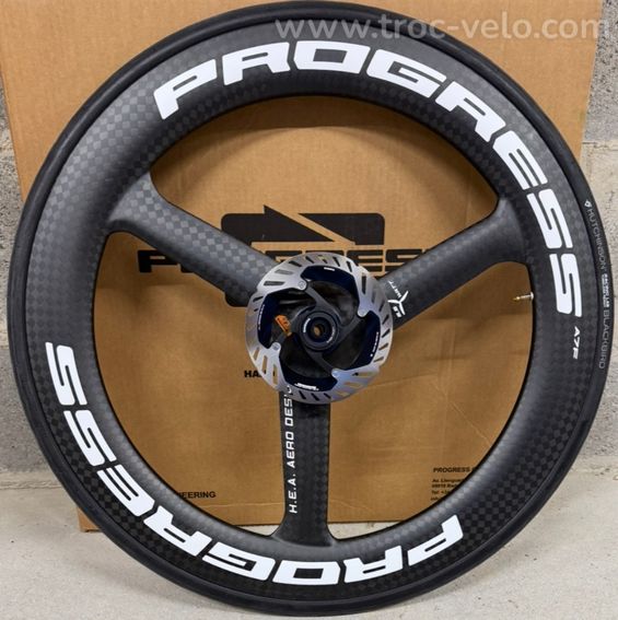 Progress Roue avant 3 bâtons de route A-7F Carbon CL Disc Tubeless Ready - 4