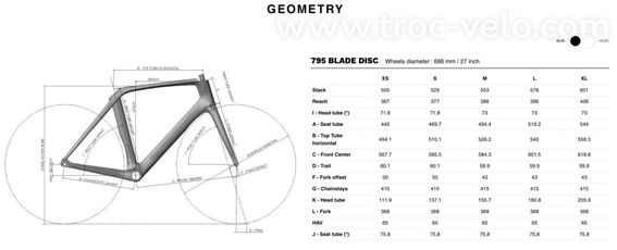 Look 795 Blade Disc Ultegra Taille M - 3
