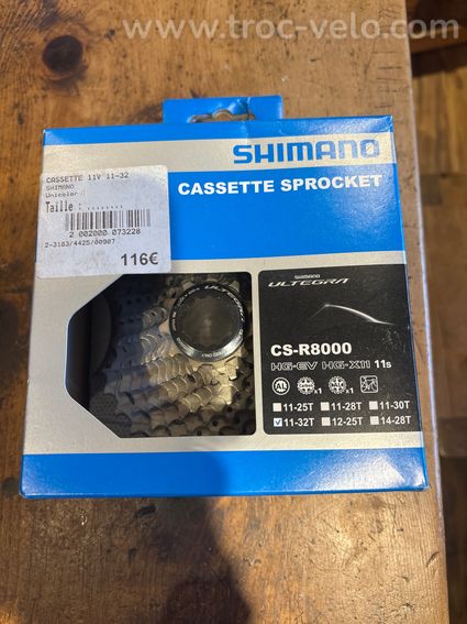 Cassette, 11. Vitesses ultegra 11, 32.