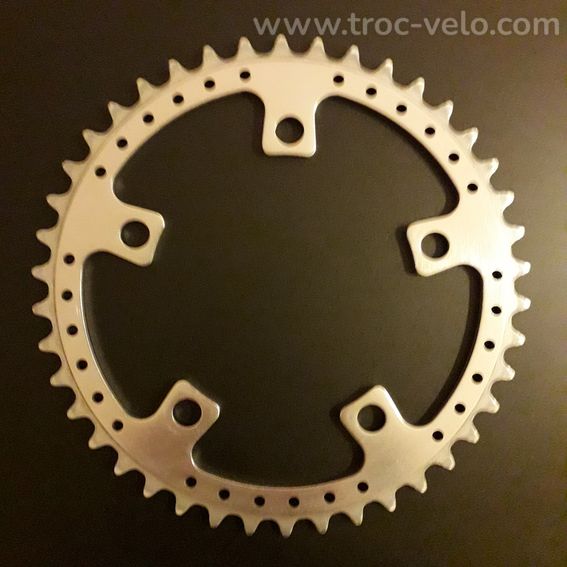 Plateau 110 bcd 42 dents drilled perforé aluminium en Tbé - 3