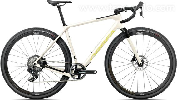 Velo De Gravel Orbea Terra M21eteam 1x Sram Force Xplr Etap Axs 12v 700 Mm Blanc Ivory 2025 T M 173 179cm Produit Reconditionne