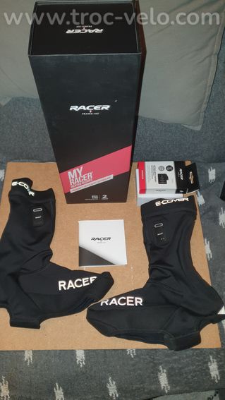 Couvre-chaussures Chauffants RACER E-COVER. Taille : L - 9 (43-45).