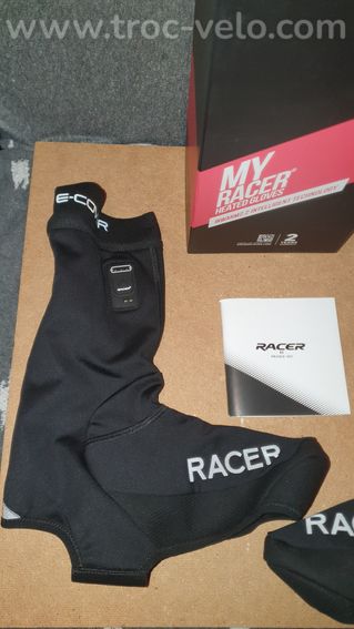 Couvre-chaussures Chauffants RACER E-COVER. Taille : L - 9 (43-45). - 2