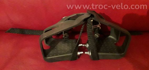 Paire de cale-pieds noir Btwin IU neuf - 2