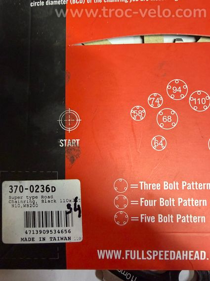Plateau FSA 110 mm 34 dents neuf - 3