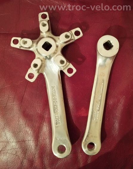 Pédalier route triple 110 bcd vintage de 170mm de long en Bé