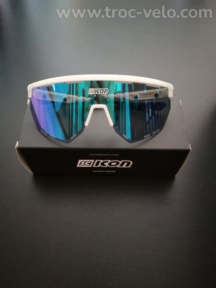 Lunettes Scicon Aerowing White gloss, blue mirror  - 3