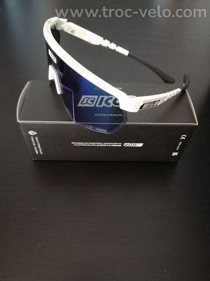 Lunettes Scicon Aerowing White gloss, blue mirror  - 4