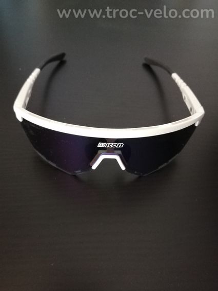 Lunettes Scicon Aerowing White gloss, blue mirror  - 5