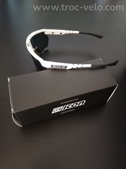 Lunettes Scicon Aerowing White gloss, blue mirror  - 7
