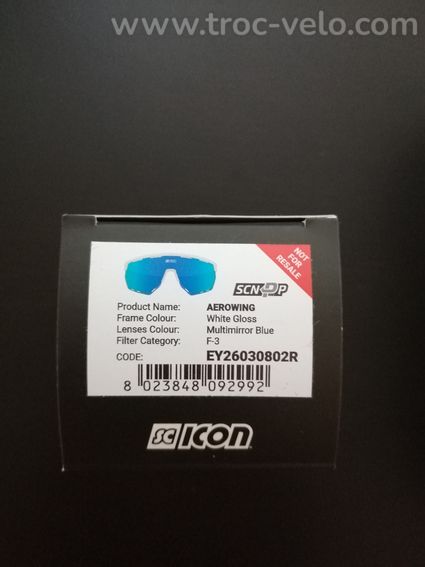 Lunettes Scicon Aerowing White gloss, blue mirror  - 8