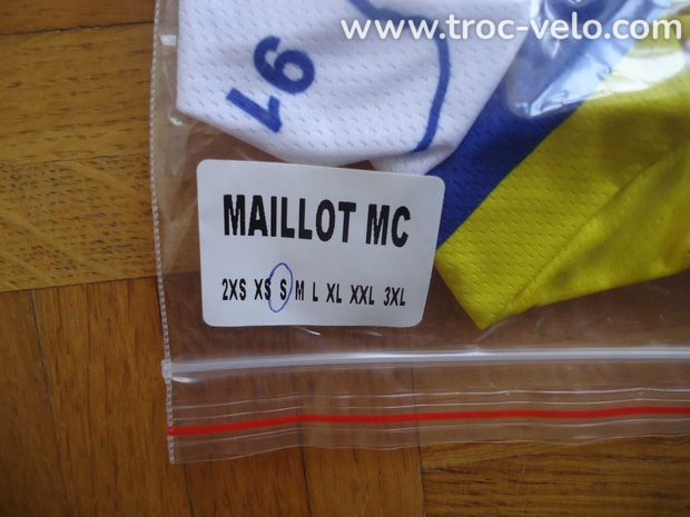 Maillot MC champion departemental TS Blanc - 3