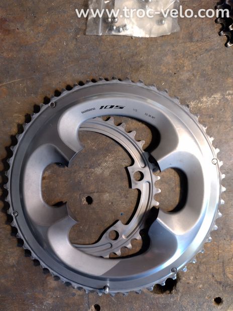 Jeu de plateau Shimano 105 Argenté R7000 52-36 MT - 1