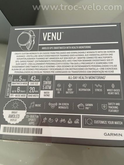 MONTRE CONNECTEE GPS MULTI SPORTS GARMIN VENU - 4