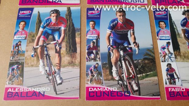 Cartes Equipe cycliste LAMPRE année 2008 Complet - 1