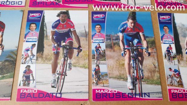 Cartes Equipe cycliste LAMPRE année 2008 Complet - 2