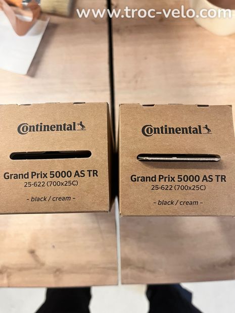 2 pneus GP5000 AS TR 700x25 noir et beige - 1