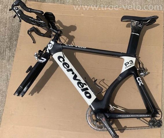 Ensemble Cadre Carbone Cervelo P3 TT - Taille Petit 51cm - Année 2019 - Occasion En Bon état