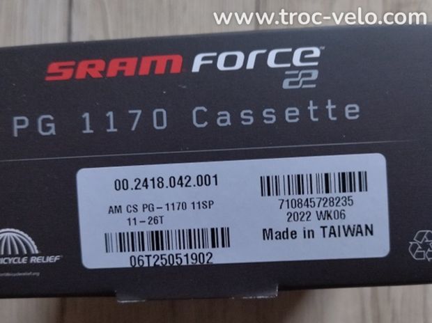 Cassette SRAM Force PG 1170 11v 12x26 (neuve) - 2