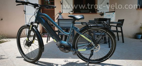Vélo de Voyage Électrique HAIBIKE TREKKING 5 TRAPEZ Bleu  - 4