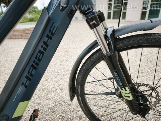 Vélo de Voyage Électrique HAIBIKE TREKKING 5 TRAPEZ Bleu  - 6