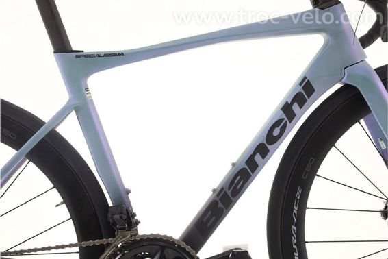 Produit Reconditionne    Bianchi Specialissima Di2 12v    Bleu   Velo De Route   Tres Bon Etat - 2