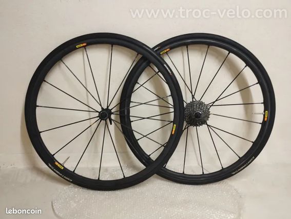 Roues Mavic r sys slr carbone aluminium, vélo route course