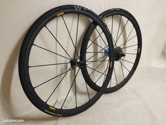 Roues Mavic r sys slr carbone aluminium, vélo route course - 2