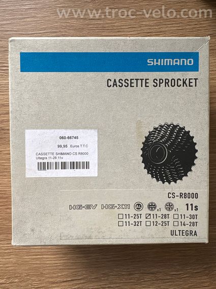CASSETTE 11V SHIMANO ULTEGRA HG800 11/28 - 2
