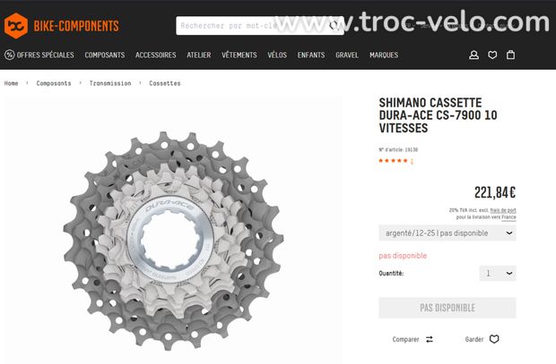 cassette shimano Dura ace 10 V 12/25 - 3