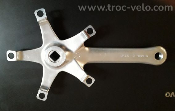 Pédalier Campagnolo Croce d'Aune 170mm droit en Tbé comme neuf - 2