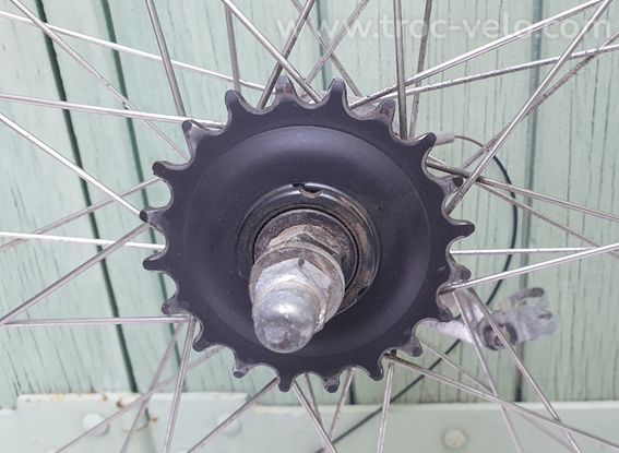 Roue complète vélo urbain 27" avec moyeu 3 vitesses Shimano 3CC - 6