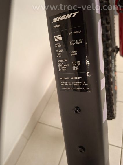 Kit cadre + fourche Norco sight gen5 - 2