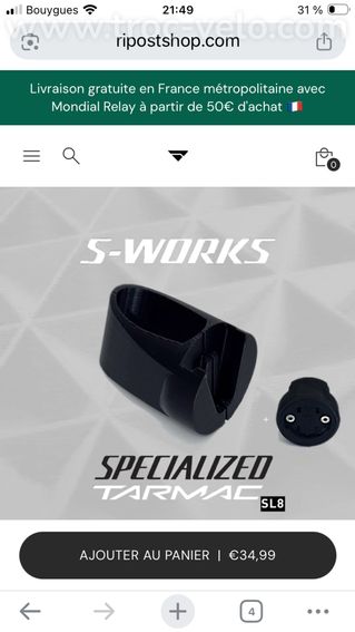 Support ripost pour garmin varia rct715  - 2