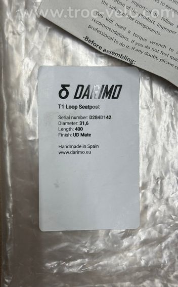 Tige de selle DARIMO T1 LOOP UD MAT 31,6x400 - 6