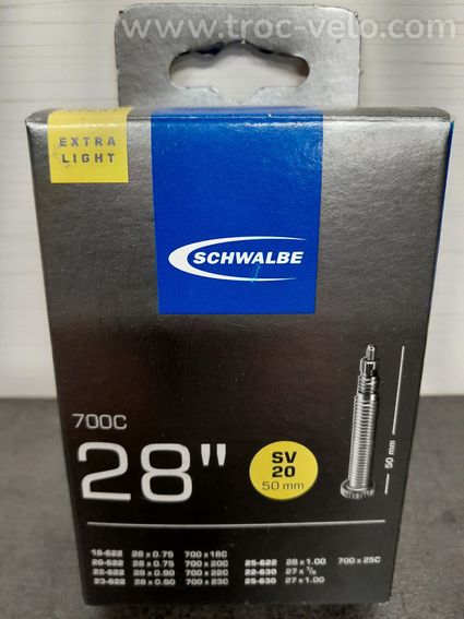 Lot 15 chambres à air neuves Schwalbe SV20 50mm