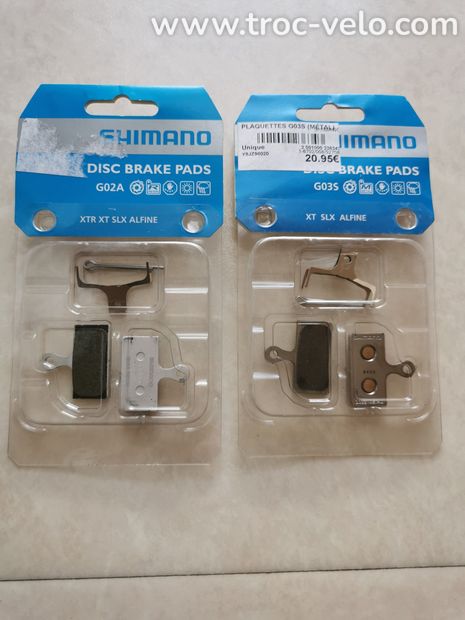 Plaquettes shimano G02A+G03s  - 1