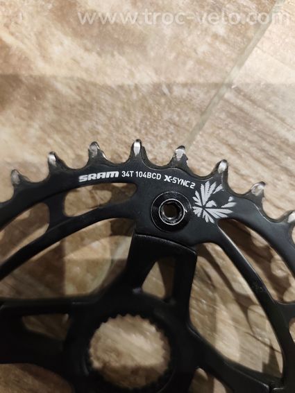 Plateau SRAM X-Sync 2 34T - 104 BCD avec étoile - 3