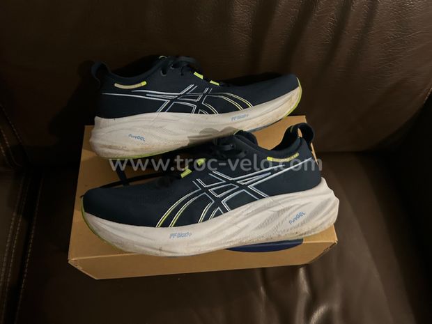 Chaussures Running Ascis Gel Nimbus 26 Bleu 44 - 2