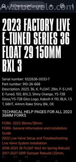 Fourche Fox 36 150mm Live valve - 5